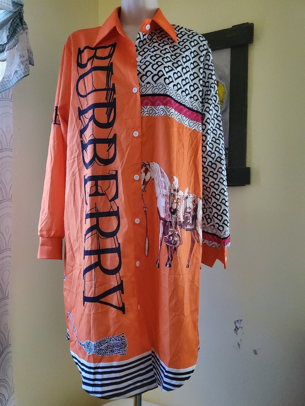 Long Sleeve Polo Dress Fits M/L